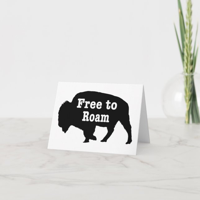 Bison free to roam karte (Vorderseite)