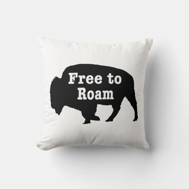 Bison free to roam kissen (Vorderseite)