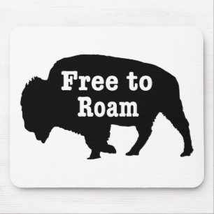 Bison free to roam mousepad