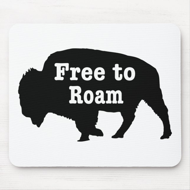 Bison free to roam mousepad (Vorne)