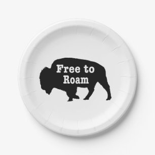 Bison free to roam pappteller
