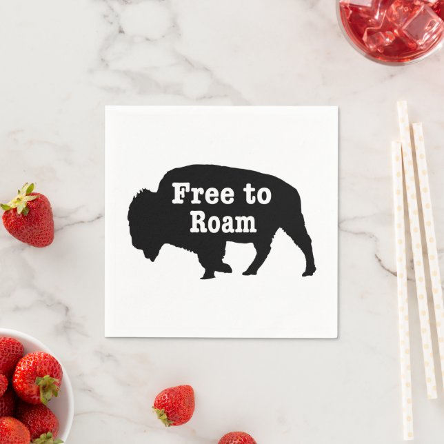 Bison free to roam serviette (Beispiel)
