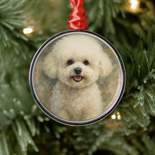 Bison Frise Ornament Aus Metall (Baum)