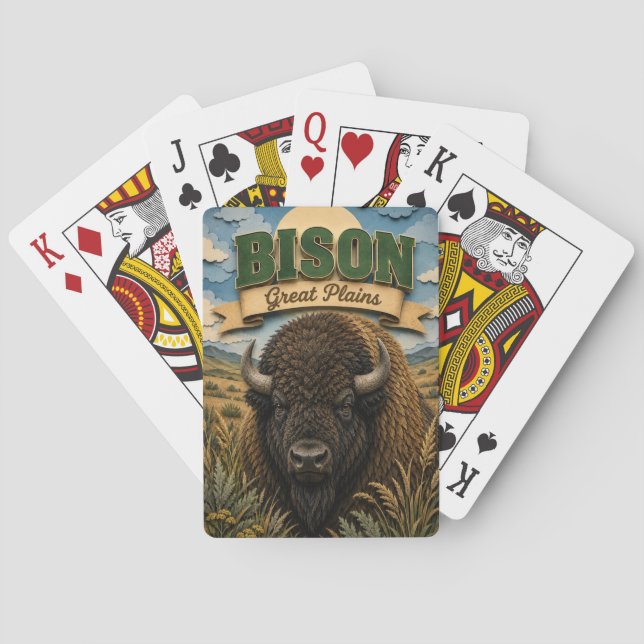 Bison Great Plains POPCUT Spielkarten (Rückseite)