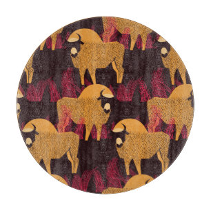 Bison High Grass: Feldmuster. Schneidebrett