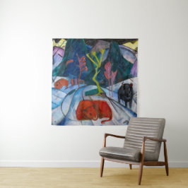 Bison im Winter | Franz Marc | Wandteppich