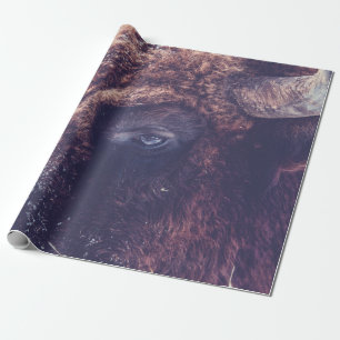BISON IM WINTER GESCHENKPAPIER