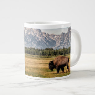 Bison in den Tetons Jumbo-Tasse