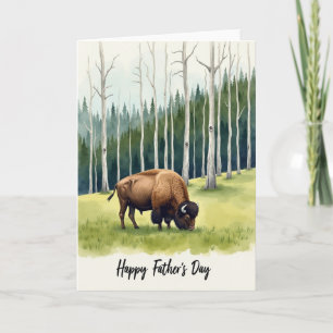 Bison Meadow Vatertagskarte Karte