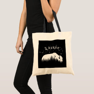 Bison Moon Wood Stars Galaxy Graues Trekking Reise Tragetasche