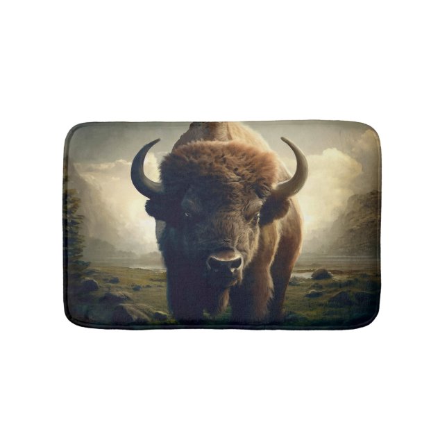 Bison Painting Badematte (Vorderseite)