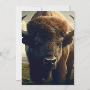 Bison Painting Feiertagskarte