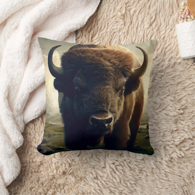 Bison Painting Kissen (Decke)