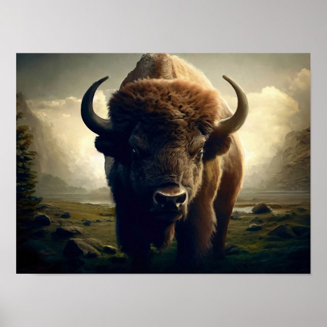 Bison Painting Poster (Vorne)