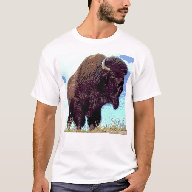 Bison Pop Art T-Shirt (Vorderseite)