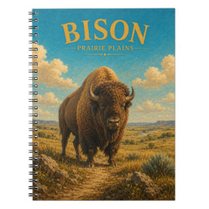 Bison Prairie Plains Aquarell GeoSaga Notizblock
