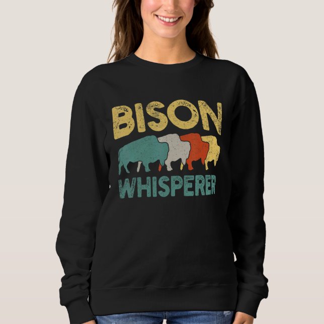 Bison Retro Vintag Sweatshirt (Vorderseite)