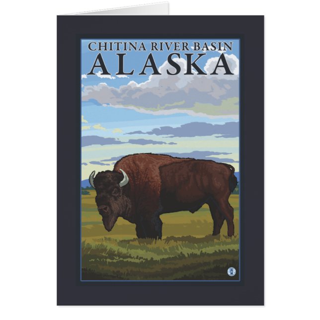 Bison Scene - Chitina River Basin, Alaska (Vorne)