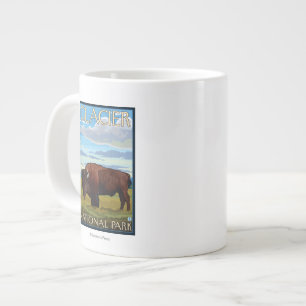Bison Scene - Glacier National Park, MT Jumbo-Tasse