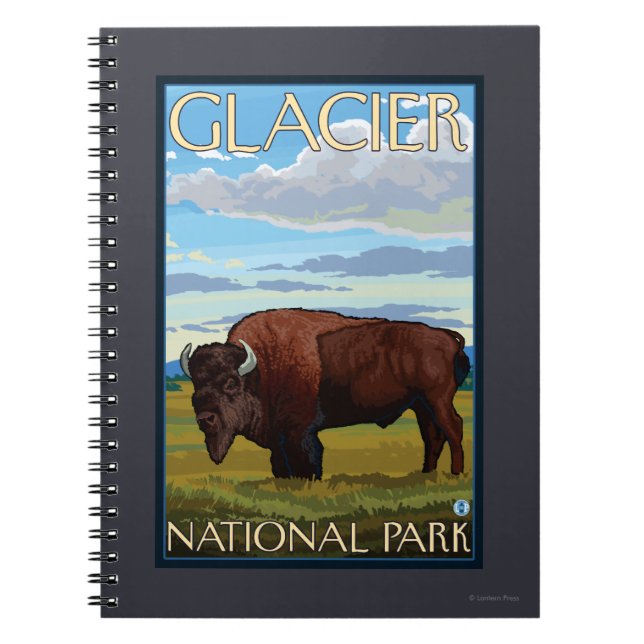 Bison Scene - Glacier National Park, MT Notizblock (Vorderseite)