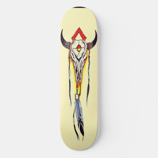 BISON SKULL SKATEBOARD (Vorderseite)