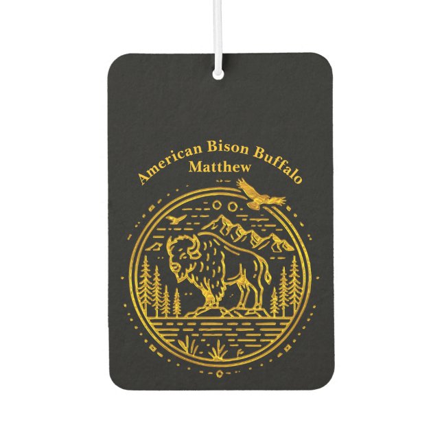 Bison steht majestätisch in einer natürlichen Land Autolufterfrischer (Vorderseite)
