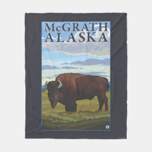 Bison-Szene - McGrath, Alaska Fleecedecke