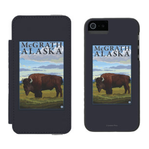 Bison-Szene - McGrath, Alaska Incipio Watson™ iPhone 5 Geldbörsen Hülle
