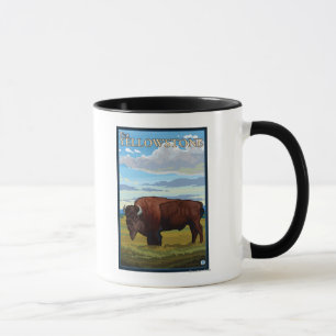 Bison-Szene - WestYellowstone, Montana Tasse
