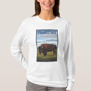 Bison-Szene - Yellowstone Nationalpark T-Shirt