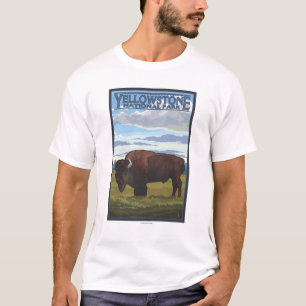 Bison-Szene - Yellowstone Nationalpark T-Shirt