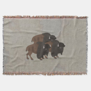 Bison Throw Blanket Decke