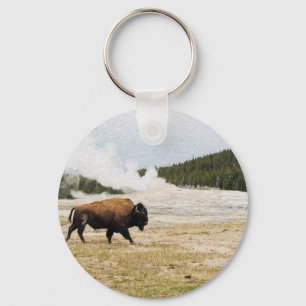 Bison und altes zuverlässiges schlüsselanhänger
