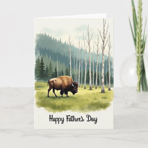 Bison Vatertag Wiese Karte