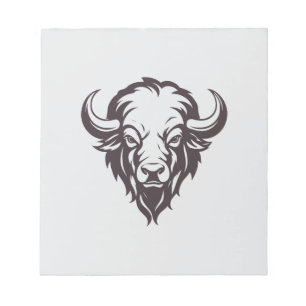 Bison Vector Art Animal Modern Urban City Grafik Notizblock