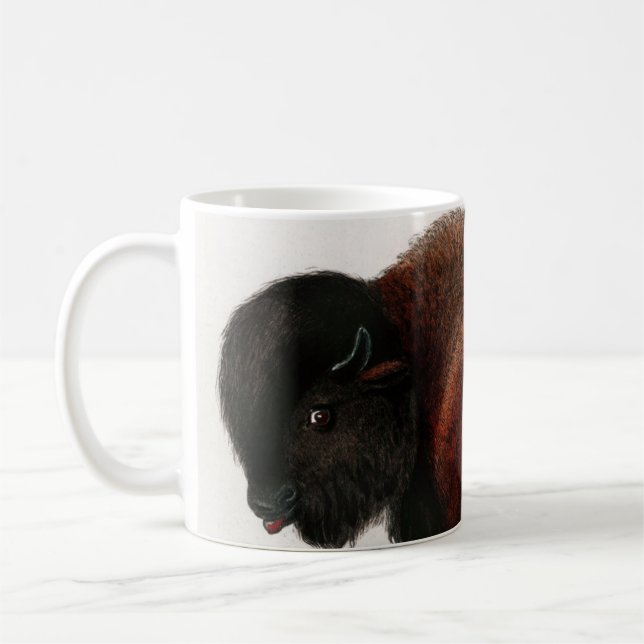 Bison Vintag illustriert Kaffeetasse (Links)