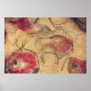 Bisone, von den Höhlen bei Altamira, c.15000 BC Poster