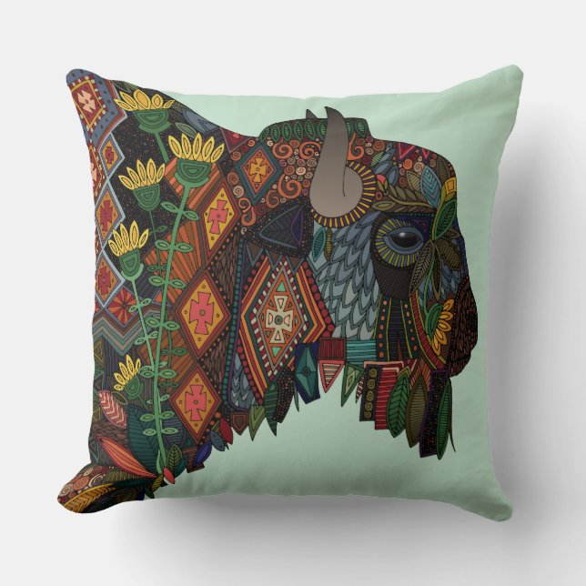 Bisonminze Kissen (Vorderseite)