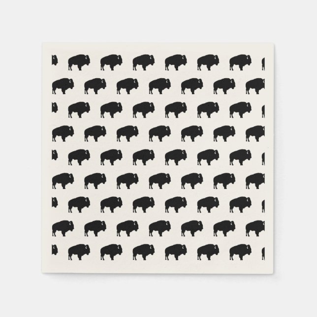 Bisonmuster Serviette (Vorderseite)