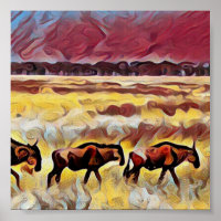 Bisons Accueil Sur La Gamme Pop Art, Poster