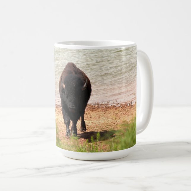 Bisons am Wasser Kaffeetasse (VorderseiteRechts)