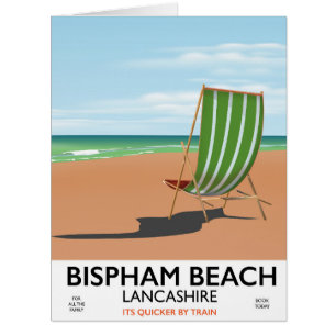 Bispham Beach Lancashire poster balnéaire