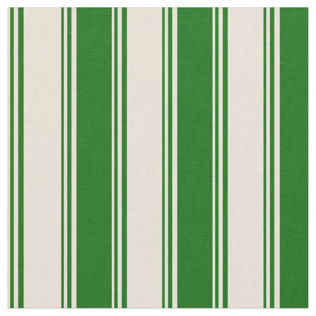 Bisque and Dark Green Pattern Stoff (Nahaufnahme)