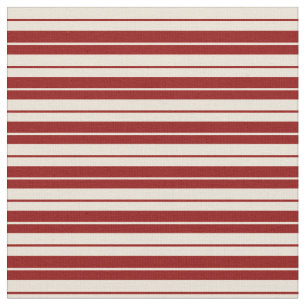 Bisque and Dark Red Colored Pattern of Stripes Stoff
