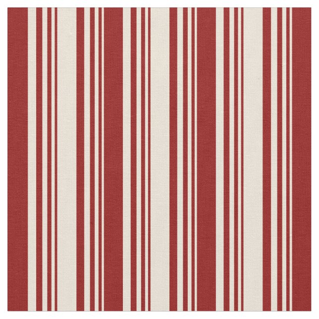 Bisque and Dark Red Pattern Stoff (Nahaufnahme)