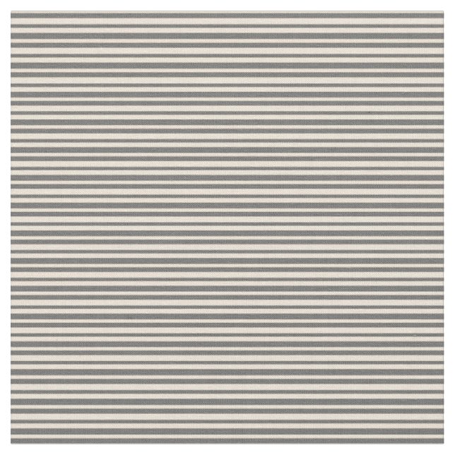 Bisque and Dim Gray Muster of Stripes Stoff (Nahaufnahme)