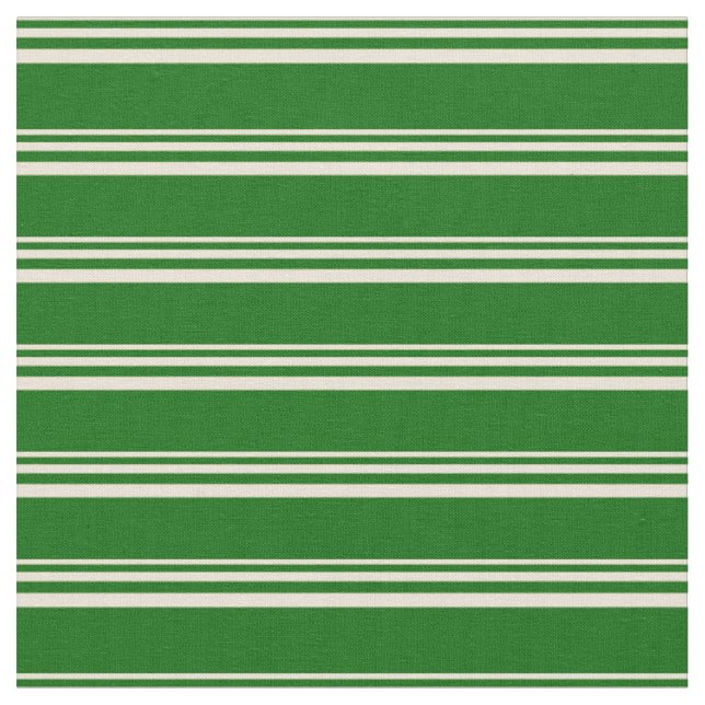 Bisque & Dark Green Linse Muster Stoff (Nahaufnahme)