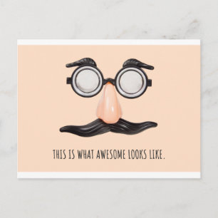 Bisque Glasses Funny Postcard Postkarte