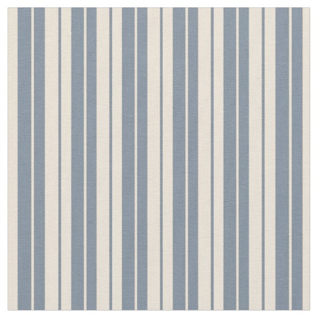 Bisque & Light Slate Grau Lined Muster Stoff (Nahaufnahme)