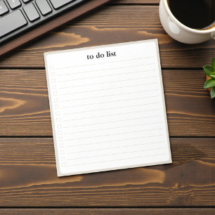 Bisque-To-Do-Liste Minimalistischer Lehrer-Organiz Notizblock